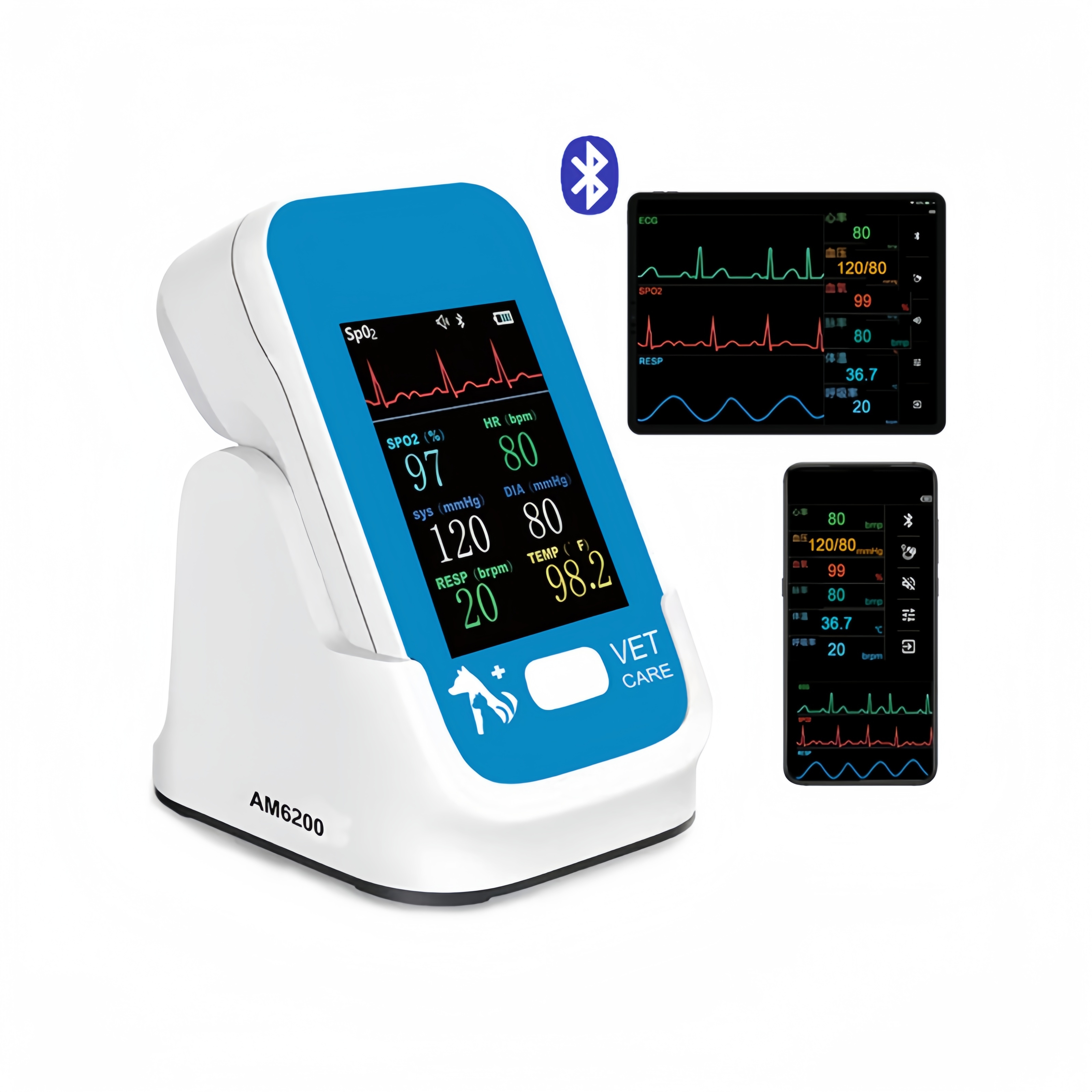 KV-BR6200 blood pressure monitor for dogs hand held veterinary monitor