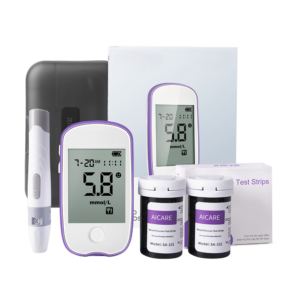 Quick Test Blood Glucose Testing Equipment Glucometer Monitoring Diabetic Blood Glucose Meter Blood Sugar Monitor